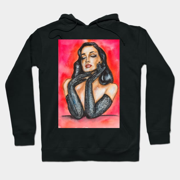 Dita Von Teese Hoodie by Svetlana Pelin